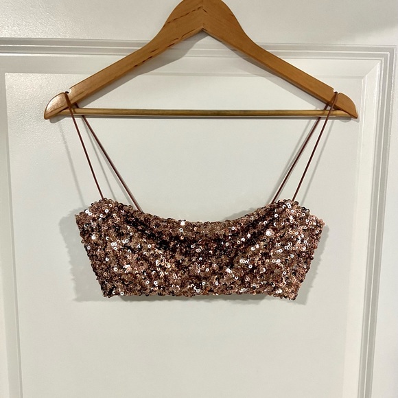 babyboo Tops - Babyboo Sequin Crop Top Size Small - Never worn!
